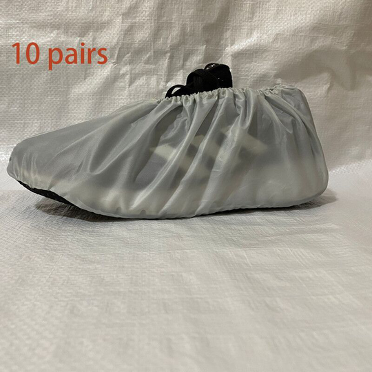 Sun Flowergb - Non-slip shoe cover, waterproof floor cleaning shoe cover, suitable for indoor household contractors, machine washable, gray, large