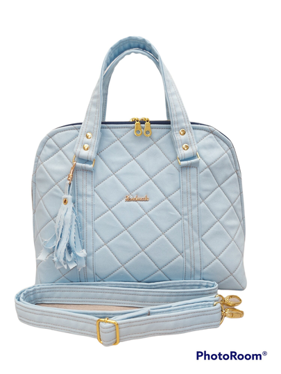Denim Quilted Handmade Handbag With Detachable Crossbody Strap, Girls Gift , Gift For Her, Handbag, Top Handle Bag, Womens Bag