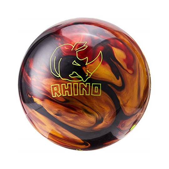 Brunswick Rhino Bowling Ball, Red/Black/Gold, 14 lb