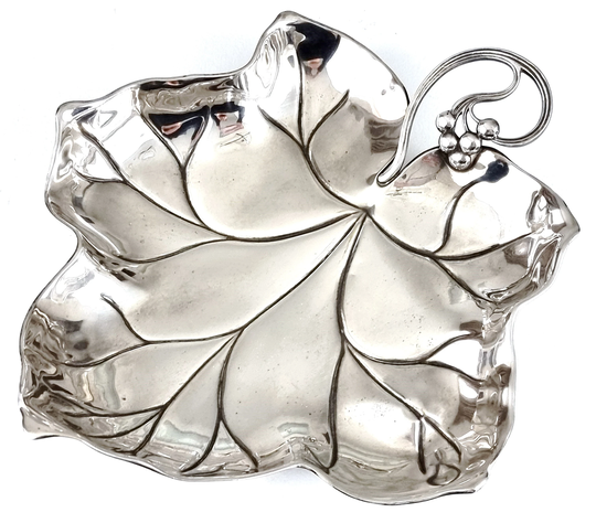Unique Table Addition, Leaf Shaped Dish, Wmf Tableware, Silver Plate, Naturalistic Style, Shallow Bowl, Ball Feet, Decoration, Unusual
