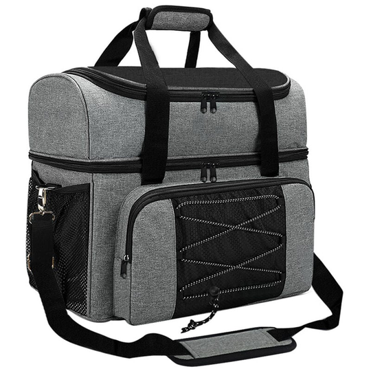 Bowling Bag for 2 Balls Portable Bowling Tote Bag with Padded Ball Holder for Double Ball and Pair of Bowling Shoes up to Mens 16
