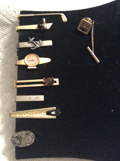 Tie Clips - All Sizes & 1 Pin & Bar Variety Set 8 Vintage | Nbpe#122