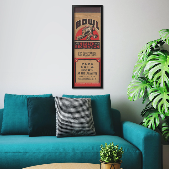 Retro Bowling Matchbook Poster | 12 X 36