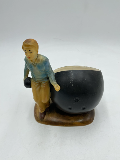Awesome Bowler Planter Man With Bowling Ball. Japan