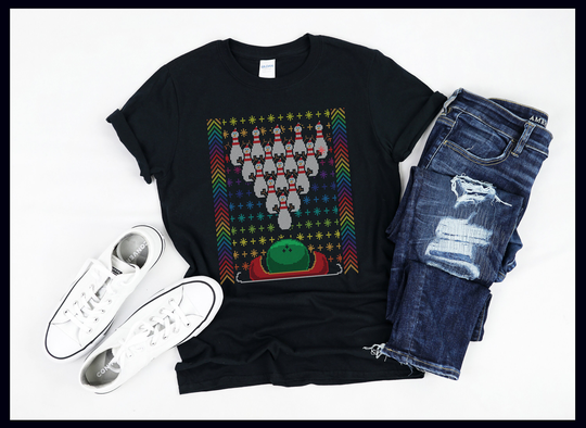 Bowling Ugly Christmas Sweater | Oh Bowly Night Ball & Pins Gift For Bowler T-Shirt Tank Top Sweatshirt Hoodie