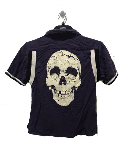 Hysteric Glamour Rayon Shirt Button Up Big Skull Design Japan Brand