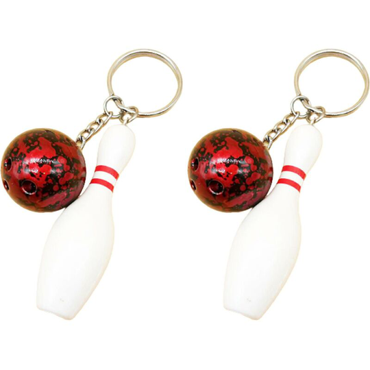Sun Flowergb - 2pcs Red Mini Simulation Bowling Car Keychain Accessories