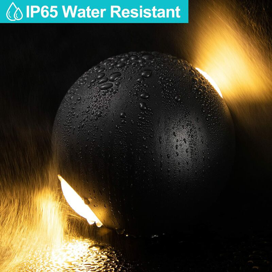 6W Outdoor Wall Light, IP65 Outdoor Wall Lamp, Modern led Outdoor Lamp, for Living Room, Bedroom, Balcony, Bathroom, (Black)
