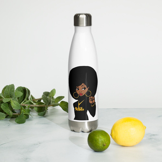 Black Power/Empowerment Stainless Steel Water Bottle