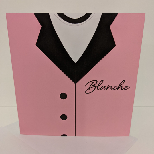 Golden Girls Blanche Bowling Shirt Greeting Card