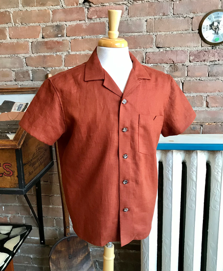 Open Collar Shirt, Camp Collar, Short Sleeves, 3 Colors Available/Free Shipping