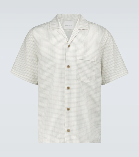 Micro checked bowling shirt