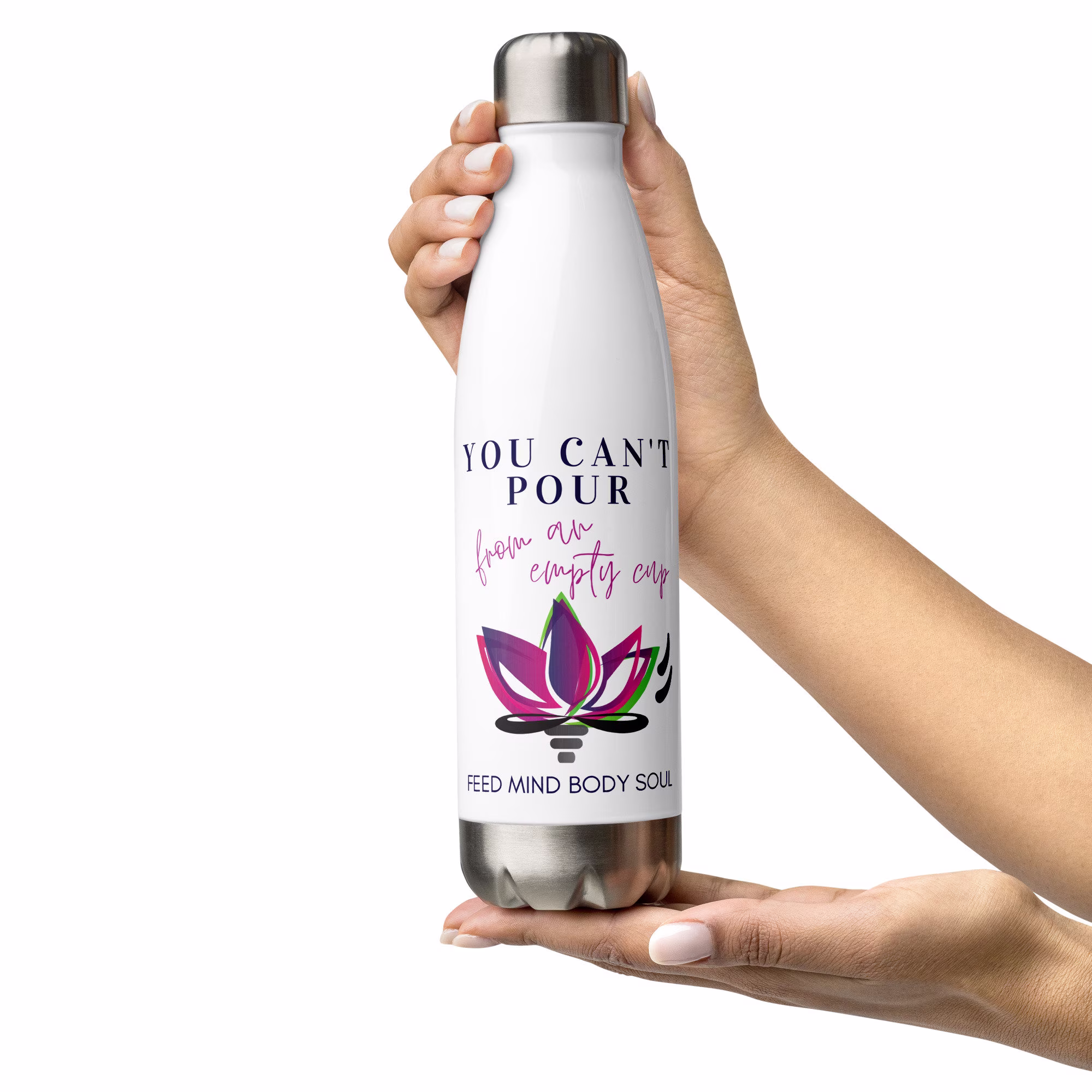 Reusable Water Bottle 17-0Z Stainless Steel With Custom Art Print | Eco-Friendly Vacuum Flask Nurse Care Package| Gift For Preceptor