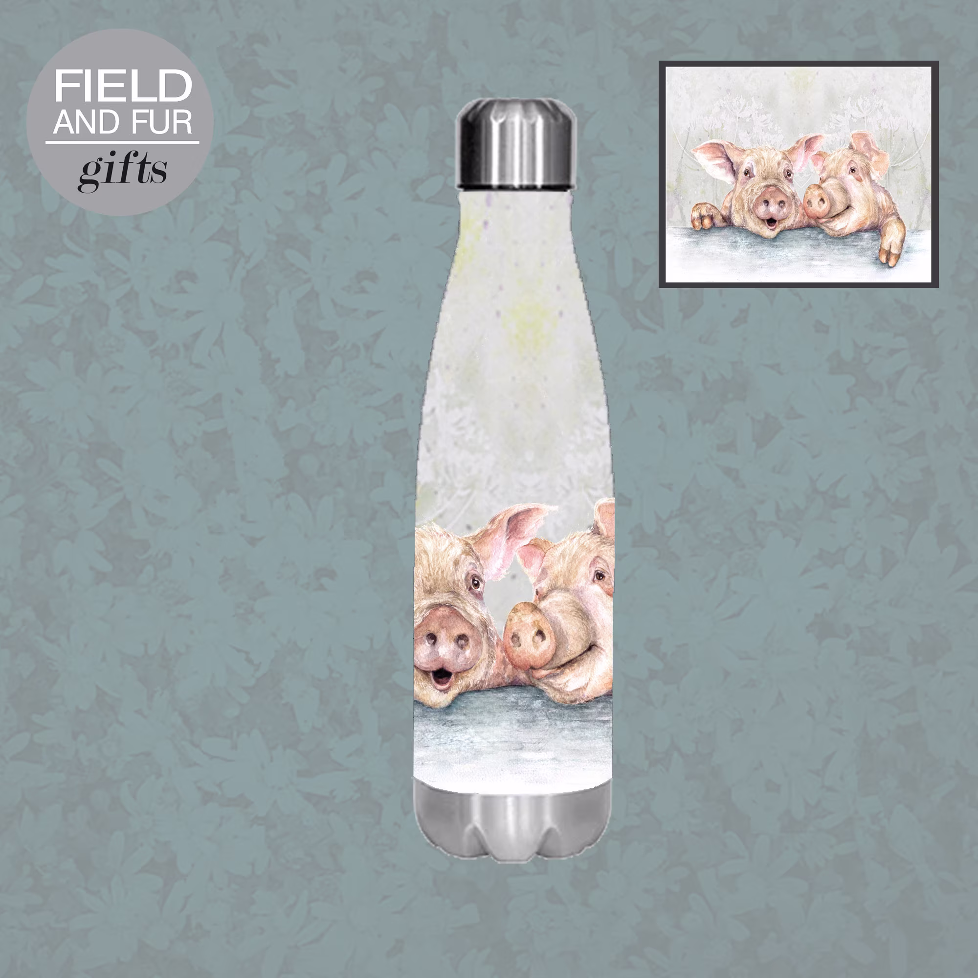 Pigs , New For 2021 Insulated Water Bottle, Keeps Your Drink Hot Or Cold