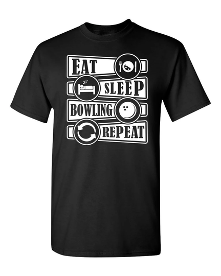 Eat Sleep Bowling Repeat/Shirt Gift Funny