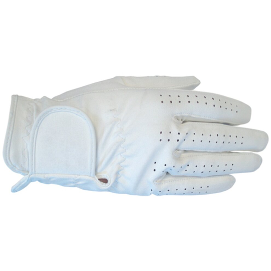 (S, White) Henselite Womens/Ladies Leather Right Hand Bowls Glove