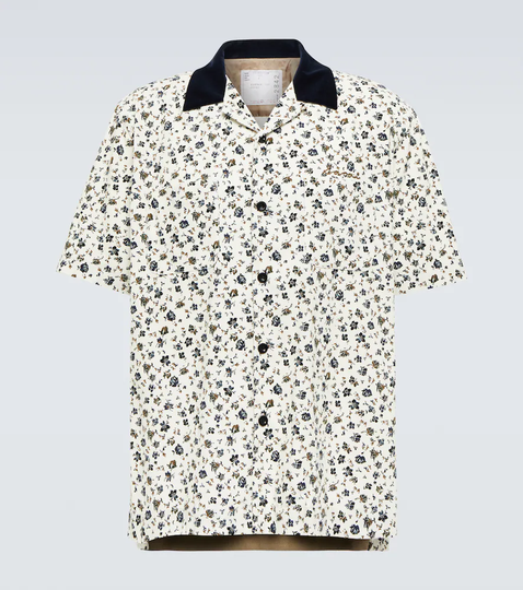 Floral cotton bowling shirt