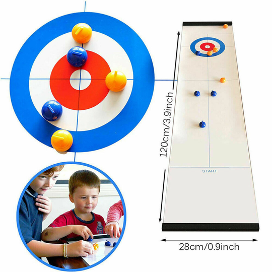 Family Curling Table Game Adult Training Kids Child Tabletop Ball Game