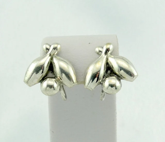 Let's Go Bowling Fun Sterling Silver Bowling Ball & Pins Screw Back Earrings Free Shipping #bowling-Erg6