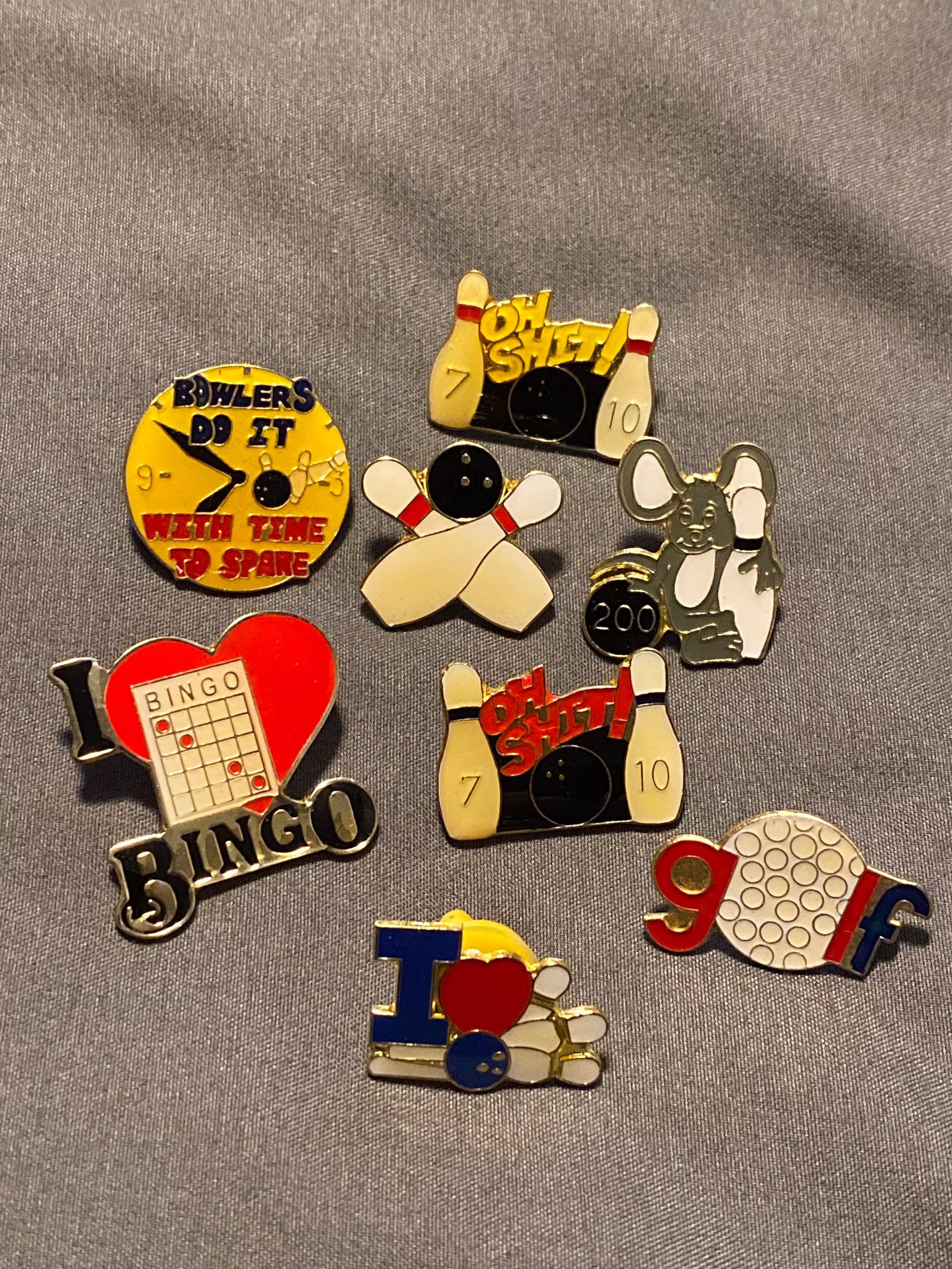 Lapel Hat Pin Bowling Ball Pins, Golf, & Bingo