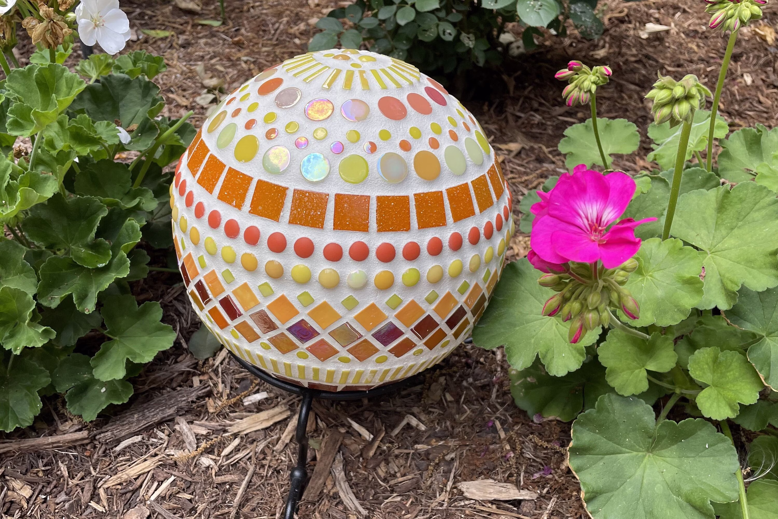 Mosaic Gazing Ball For The Garden