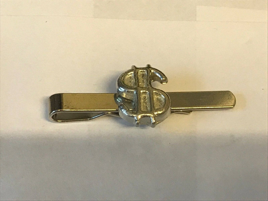 Dollar Sign Tg255 Fine English Modern Pewter On A Tie Clip | Slide Made From