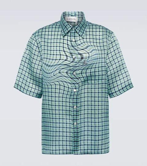 Printed bowling shirt