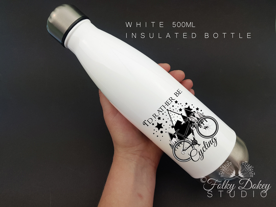 Personalised Water Bottle, Reusable Cycling Gift, I'd Rather Be Cycling, Biking Friend, Bike Club Club, Cyclist Friend