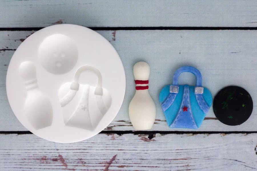 Bowling - Pin Ball Silicone Sugarcraft Mould