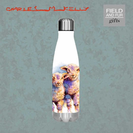 Lambs/Sheep, Insulated Water Bottle, Keeps Your Drink Hot Or Cold Art By Charles M Kelly