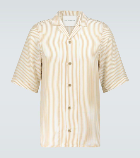 Striped bowling shirt