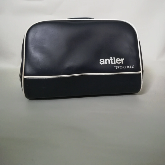 Women's Men's Vintage Antler Sports Bag Navy Blue/Bowling Holdall Overnight Weekend 60's Mod