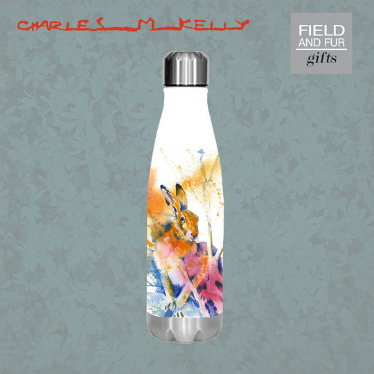 Hare, Insulated Water Bottle, Keeps Your Drink Hot Or Cold Art By Charles M Kelly