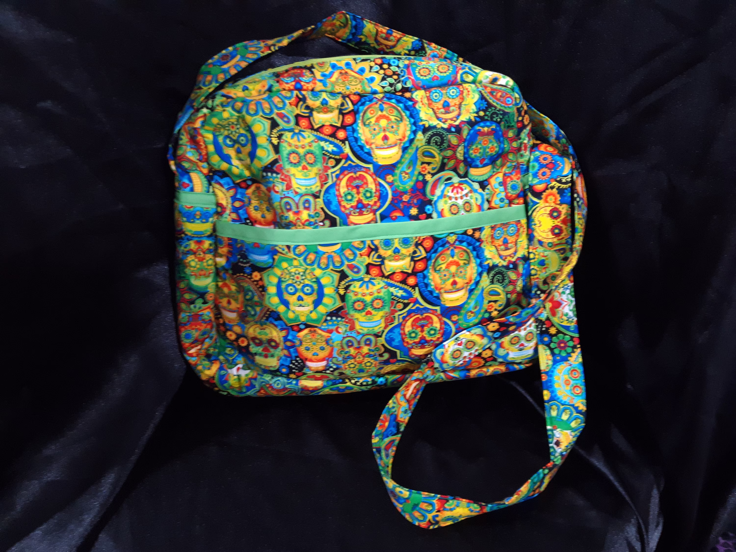 Bowling Bag/Purse, Multi Colored Skulls