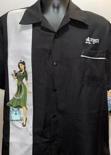 Haunted Mansion Ghost Host Maid Retro Wear Bowling Shirt
