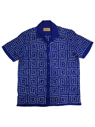 Silk Vintage Bandhani Tie-Dye Shirt