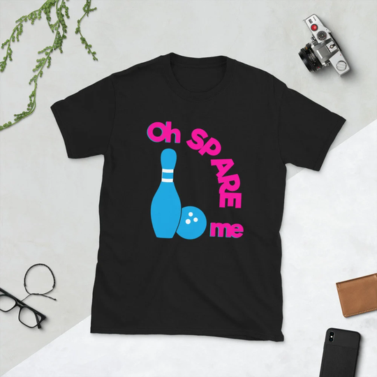 Electric Bowling Shirt, Oh Spare Me T-Shirt, Funny Top, League, League Bowler Alley Ball