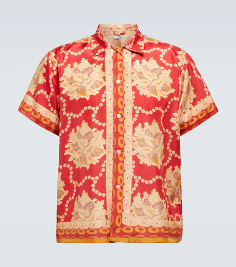 Coral Bells silk bowling shirt