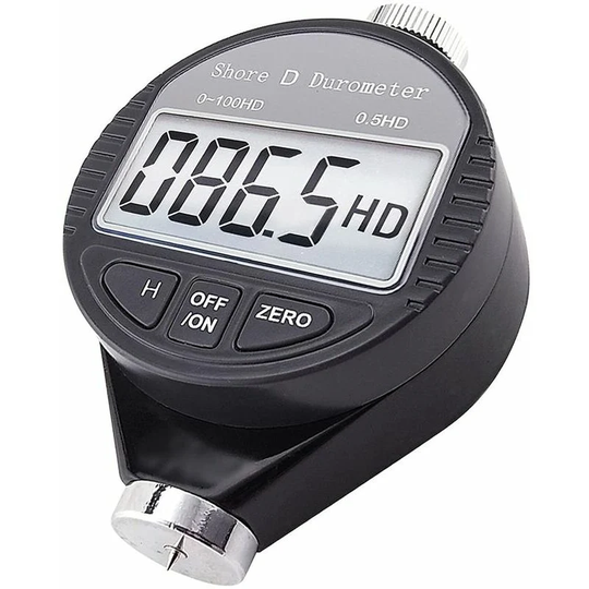 Portable Digital Shore D Hardness Tester 0-100HD Shore D Hardness Tester for Rubber, Tire, Plastic, Thermal Plastic, Flooring, Bowling Ball