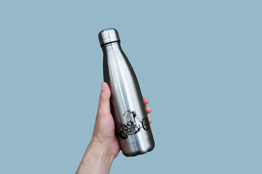 Personalised Motorbike Water Bottle/Fathers Day Flask Birthday Gift