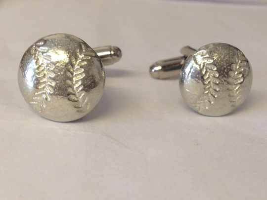 Baseball Tg333 Pair Of Cufflinks Made From Fine English Modern Pewter