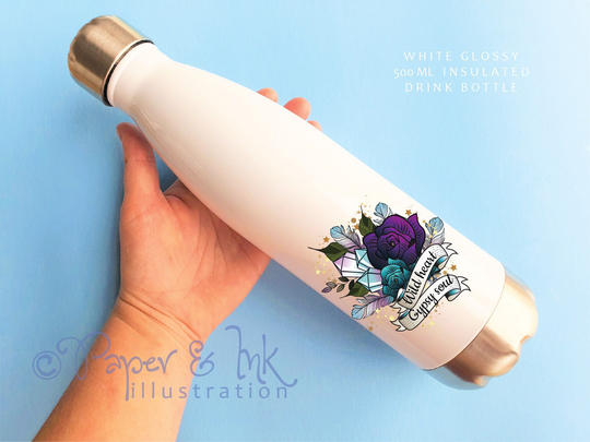 Personalised Bottle, Spiritual Friend Gift, Crystal Loving Friend, Fuelled By Crystals, Loves Magical Themed Gift