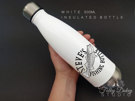 Personalised Water Bottle, Reusable Fishing Fishing Gift, Gift For Fisherman, Fisherman Friend, Husband Who Fishes