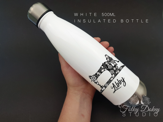 Personalised Water Bottle, Sewing Gift, Print, Seamstress Bottle With Name, Friend Who Sews, Sewist Gift