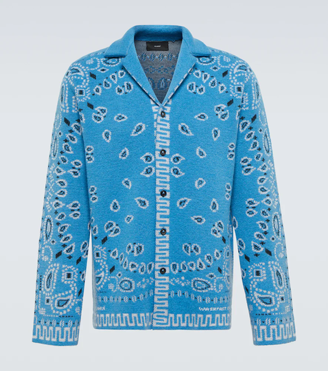Bandana wool-blend overshirt