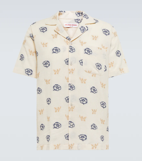 Marne fil-coupé bowling shirt