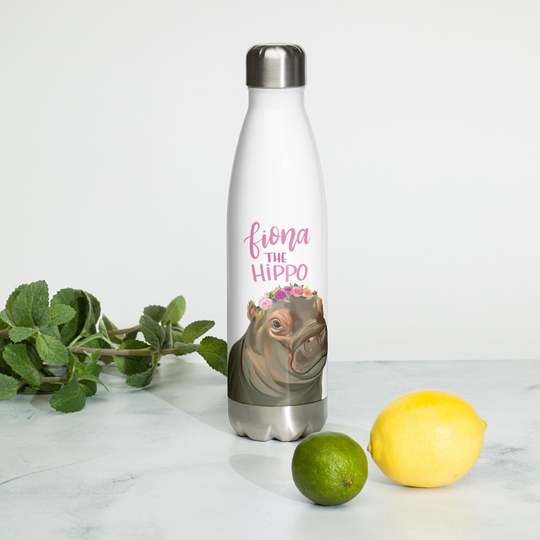 Fiona The Hippo Water Bottle | Gift Cincinnati Zoo For Mom, Sister, Friend