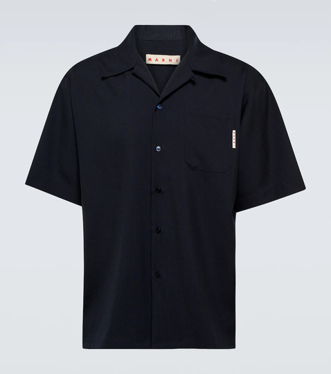 Virgin wool bowling shirt